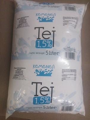 Tej zacskós 1,5% 5 l